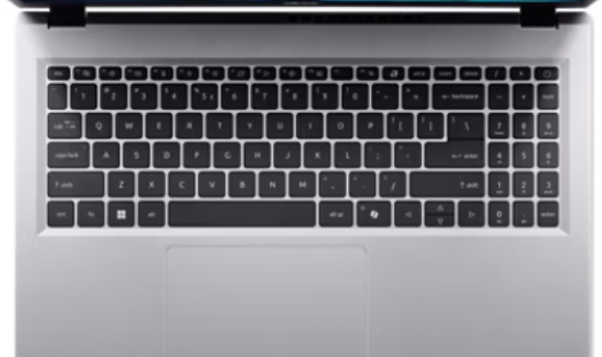 Top-down view of the Acer Aspire Go 15 keyboard and trackpad layout.