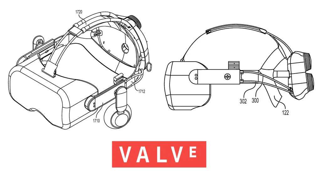 Patent diagram showing the design of Valve's standalone 'Deckard' VR headset.